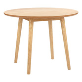 Temple &amp; Webster Dion Herringbone Oak Wood Round Dining Table