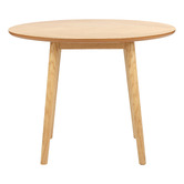 Temple &amp; Webster Dion Herringbone Oak Wood Round Dining Table