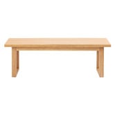 Temple &amp; Webster Ski-Leg Oak Wood Dining Bench