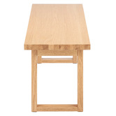 Temple &amp; Webster Ski-Leg Oak Wood Dining Bench