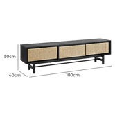 Temple &amp; Webster 180cm Black Inari TV Unit