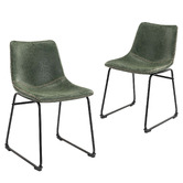 Temple &amp; Webster Phoenix Vintage-Style Faux Leather Dining Chairs