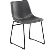 Temple &amp; Webster Phoenix Vintage-Style Faux Leather Dining Chairs