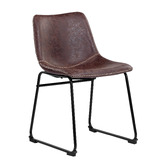 Temple &amp; Webster Phoenix Vintage-Style Faux Leather Dining Chairs