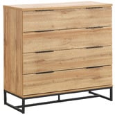 Temple &amp; Webster Oak Finish Jackson Chest of Drawers