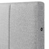 Temple &amp; Webster Light Grey Imogen Upholstered Bed with USB