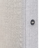Temple &amp; Webster Light Grey Imogen Upholstered Bed with USB