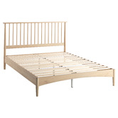 Temple &amp; Webster White Washed Liam Pine Wood Bed