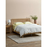 Temple &amp; Webster White Washed Liam Pine Wood Bed