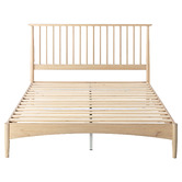 Temple &amp; Webster White Washed Liam Pine Wood Bed