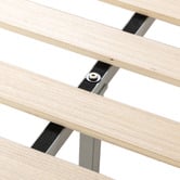Temple &amp; Webster White Washed Liam Pine Wood Bed