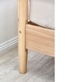 Temple &amp; Webster White Washed Liam Pine Wood Bed