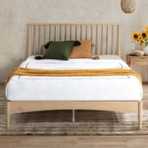 Temple &amp; Webster White Washed Liam Pine Wood Bed