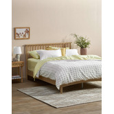 Temple &amp; Webster White Washed Liam Pine Wood Bed
