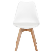 Temple &amp; Webster Nova Beech &amp; Faux Leather Dining Chairs