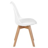 Temple &amp; Webster Nova Beech Wood &amp; Faux Leather Dining Chairs