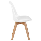Temple &amp; Webster Nova Beech &amp; Faux Leather Dining Chairs