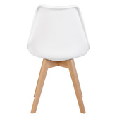 Temple &amp; Webster Nova Beech &amp; Faux Leather Dining Chairs