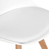 Temple &amp; Webster Nova Beech Wood &amp; Faux Leather Dining Chairs