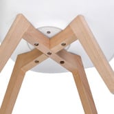 Temple &amp; Webster Nova Beech Wood &amp; Faux Leather Dining Chairs