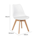 Temple &amp; Webster Nova Beech &amp; Faux Leather Dining Chairs