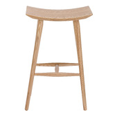 Temple &amp; Webster 65.7cm Yoko Curved Ash Wood Barstool