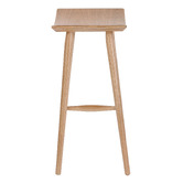 Temple &amp; Webster 65.7cm Yoko Curved Ash Wood Barstool