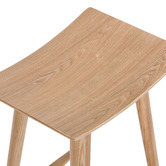 Temple &amp; Webster 65.7cm Yoko Curved Ash Wood Barstool