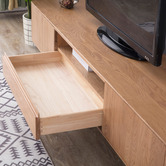 Temple &amp; Webster 200cm Eden Solid American Oak TV Unit