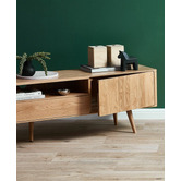 Temple &amp; Webster 200cm Eden Solid American Oak TV Unit