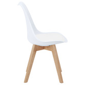 Temple &amp; Webster Nova Beech &amp; Faux Leather Dining Chairs