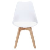 Temple &amp; Webster Nova Beech &amp; Faux Leather Dining Chairs