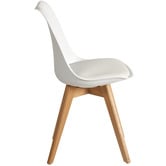Temple &amp; Webster Nova Beech &amp; Faux Leather Dining Chairs
