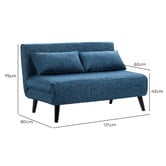 Temple &amp; Webster Aero 2 Seater Sofa Bed