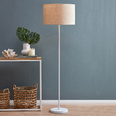 Temple &amp; Webster Leger Wooden Floor Lamp