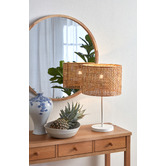 Temple &amp; Webster Tate Round Wooden Framed Wall Mirror