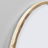 Temple &amp; Webster Tate Round Wooden Framed Wall Mirror