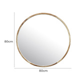 Temple &amp; Webster Tate Round Wooden Framed Wall Mirror