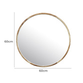 Temple &amp; Webster Tate Round Wooden Framed Wall Mirror