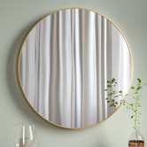 Temple &amp; Webster Tate Round Metal Framed Wall Mirror