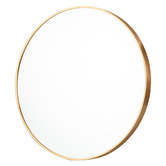 Temple &amp; Webster Tate Round Metal Framed Wall Mirror