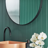 Temple &amp; Webster Tate Round Metal Framed Wall Mirror