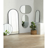 Temple &amp; Webster Tate Round Metal Framed Wall Mirror