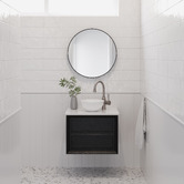 Temple &amp; Webster Tate Round Metal Framed Wall Mirror