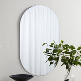 Temple &amp; Webster Tate Oval Frameless Wall Mirror