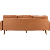 Temple &amp; Webster Tan Stockholm Faux Leather Reversible Chaise Sofa