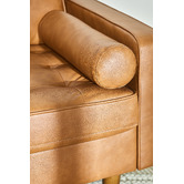 Temple &amp; Webster Tan Stockholm Faux Leather Reversible Chaise Sofa