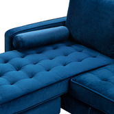 Temple &amp; Webster Stockholm Velvet 3 Seater Sofa with Reversible Chaise