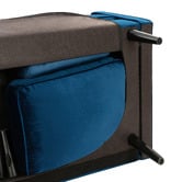 Temple &amp; Webster Stockholm Velvet 3 Seater Sofa with Reversible Chaise