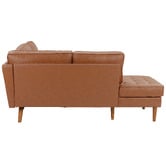 Temple &amp; Webster Stockholm 5 Seater Faux Leather Sofa with Chaise